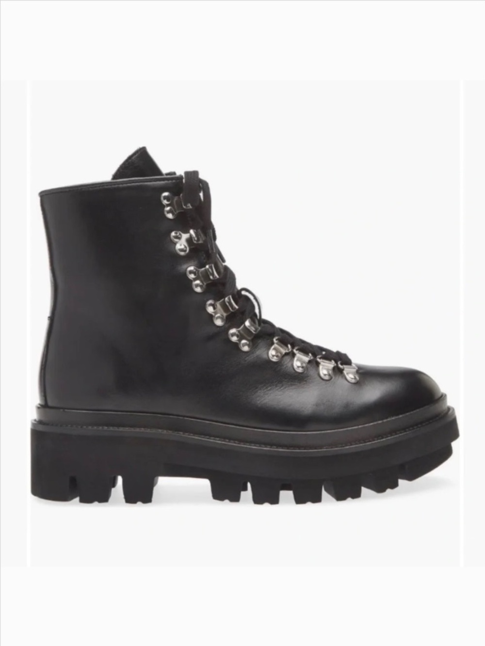 AllSaints Wanda Lug Sole Combat Boot Black SZ EU 40